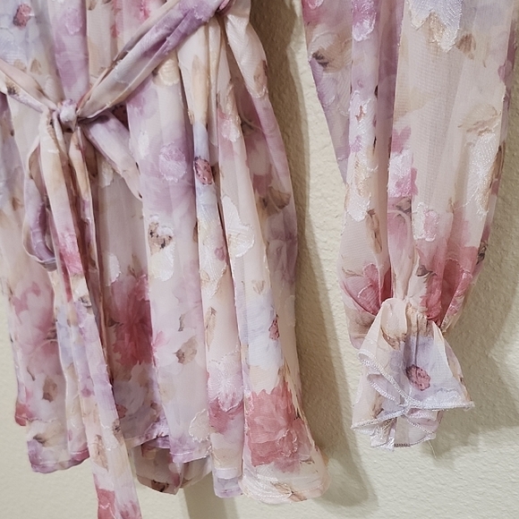 Lena Floral Romper with Tie Front and Ruffle Details - Picture 5 of 16